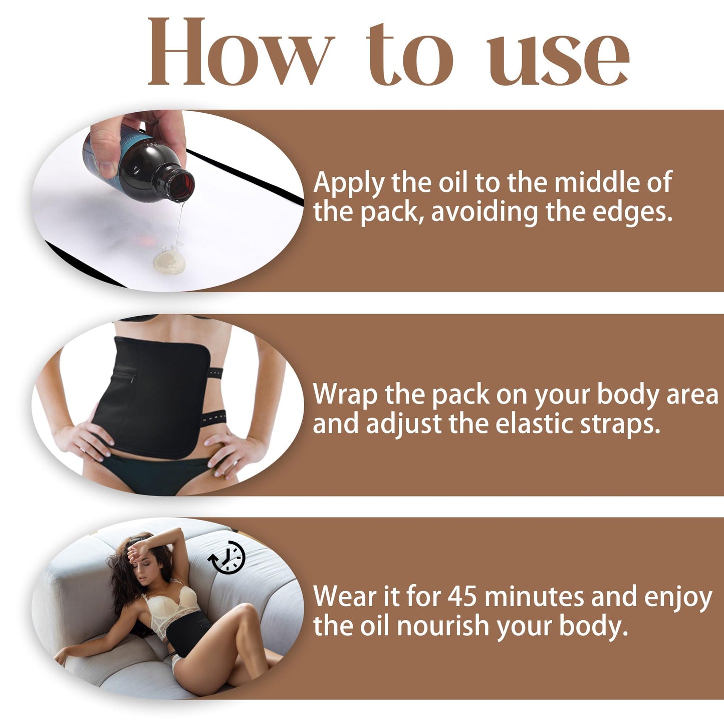 9 Pcs Castor Oil Pack Wrap Kit – Organic Cotton, Reusable Full-Body Care