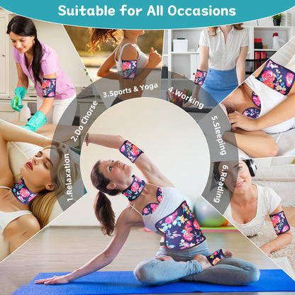 Castor Oil Pack Wrap - Organic Cotton, 9 Pcs, Adjustable & Reusable