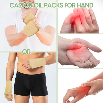 Castor Oil Pack Wrap for Men – 8pc Reusable Set, Plus Size, Machine Washable