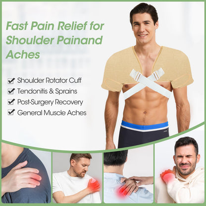 Castor Oil Pack Wrap for Men – 8pc Reusable Set, Plus Size, Machine Washable