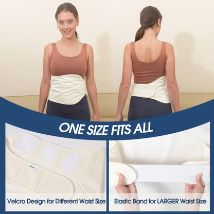 Castor Oil Pack Wrap for Stomach - Cotton Flannel Pad, Reusable & Mess-Free