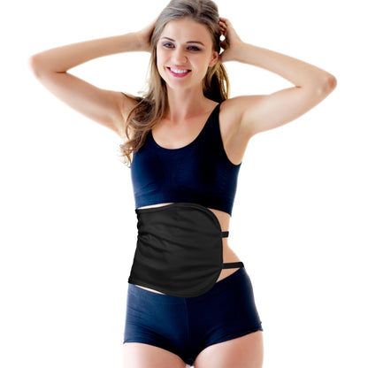 Castor Oil Pack Wrap – Organic Cotton, Reusable Kit for Stomach & Liver Detox (Black)