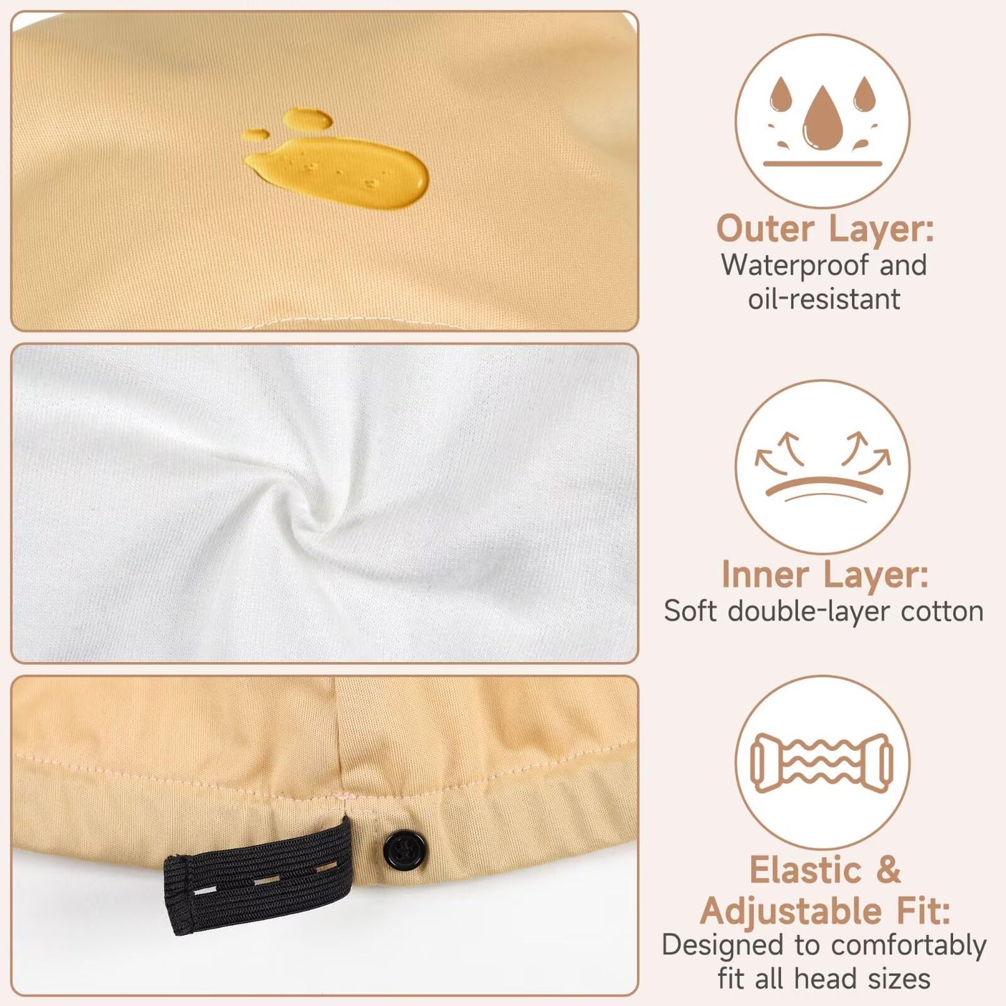 Castor Oil Pack Wrap Overnight Hair Cap – Organic Cotton Sleep Hair Treatment