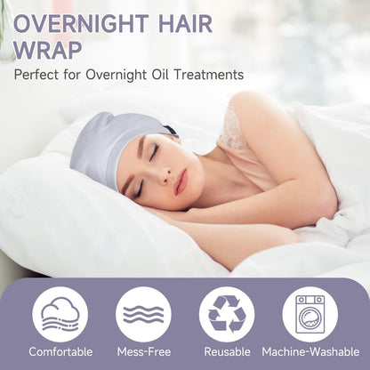 Castor Oil Pack Wrap Overnight Hair Treatment – Organic Cotton Reusable Hair Cap