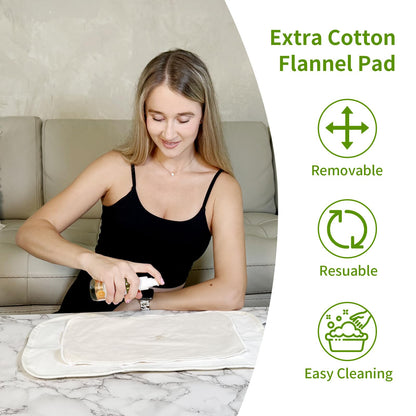 Castor Oil Packs Kit for Liver Detox and Cleansing - Comes with Extra Cotton Flannel Pad, Reusable & Mess-Free (Oil Not Included)