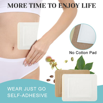 20Pcs Disposable Castor Oil Packs for Stomach – Self-Adhesive Belly Wrap