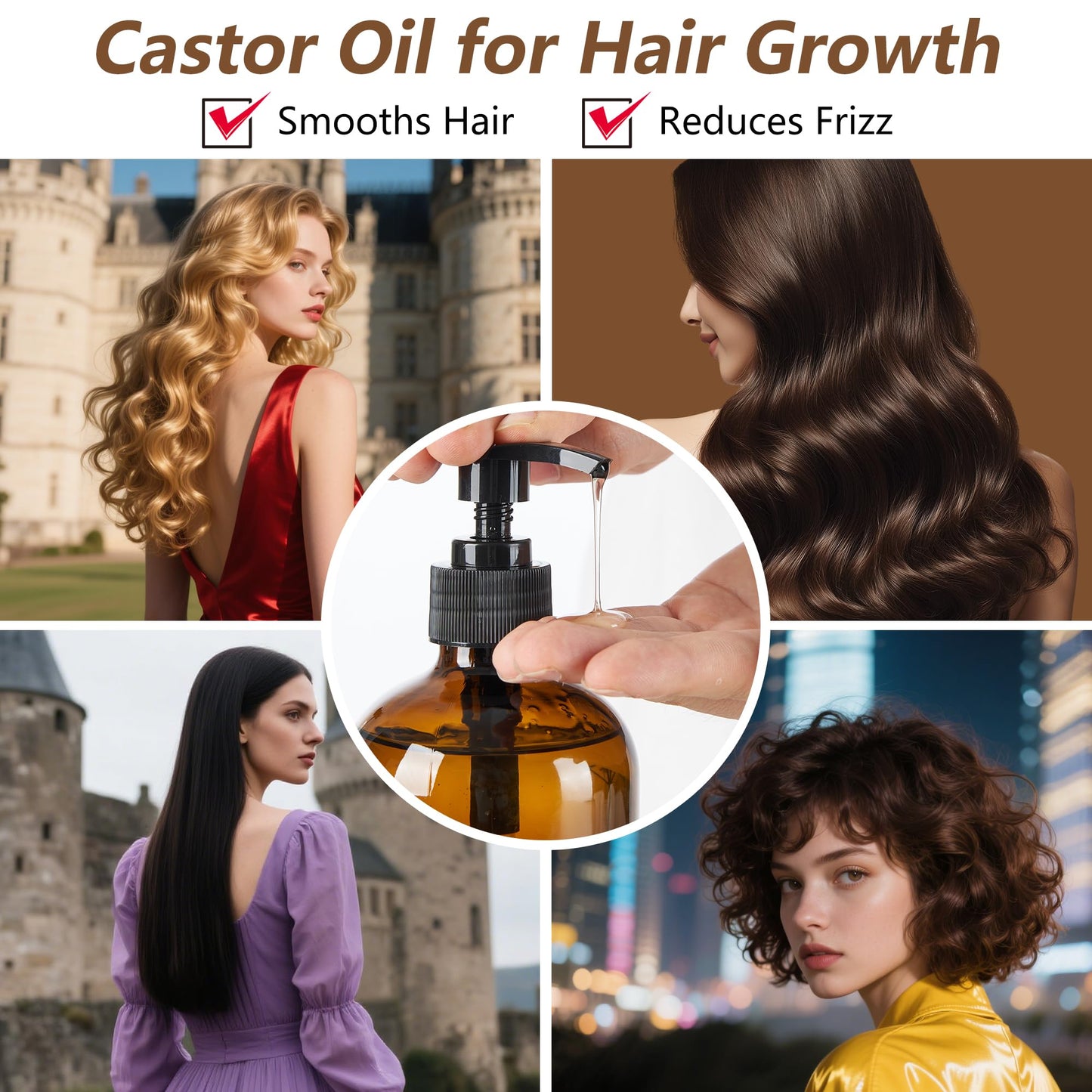 Organic Castor Oil 16oz – Cold Pressed, Glass Bottle | Hair Growth & Liver Detox