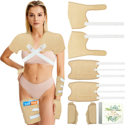 Castor Oil Pack Wrap for Women - Reusable & Machine Washable (6 Pcs)