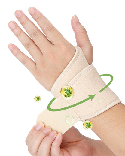 Castor Oil Pack Wrap for Wrist – Carpal Tunnel Relief, Adjustable Wrist Support