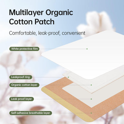 30Pcs Adhesive Castor Oil Patches | Organic Cotton Pack Wrap for Waist Knees Neck Belly Arms