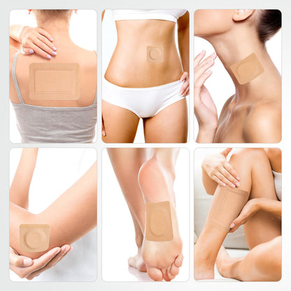 30Pcs Adhesive Castor Oil Patches | Organic Cotton Pack Wrap for Waist Knees Neck Belly Arms