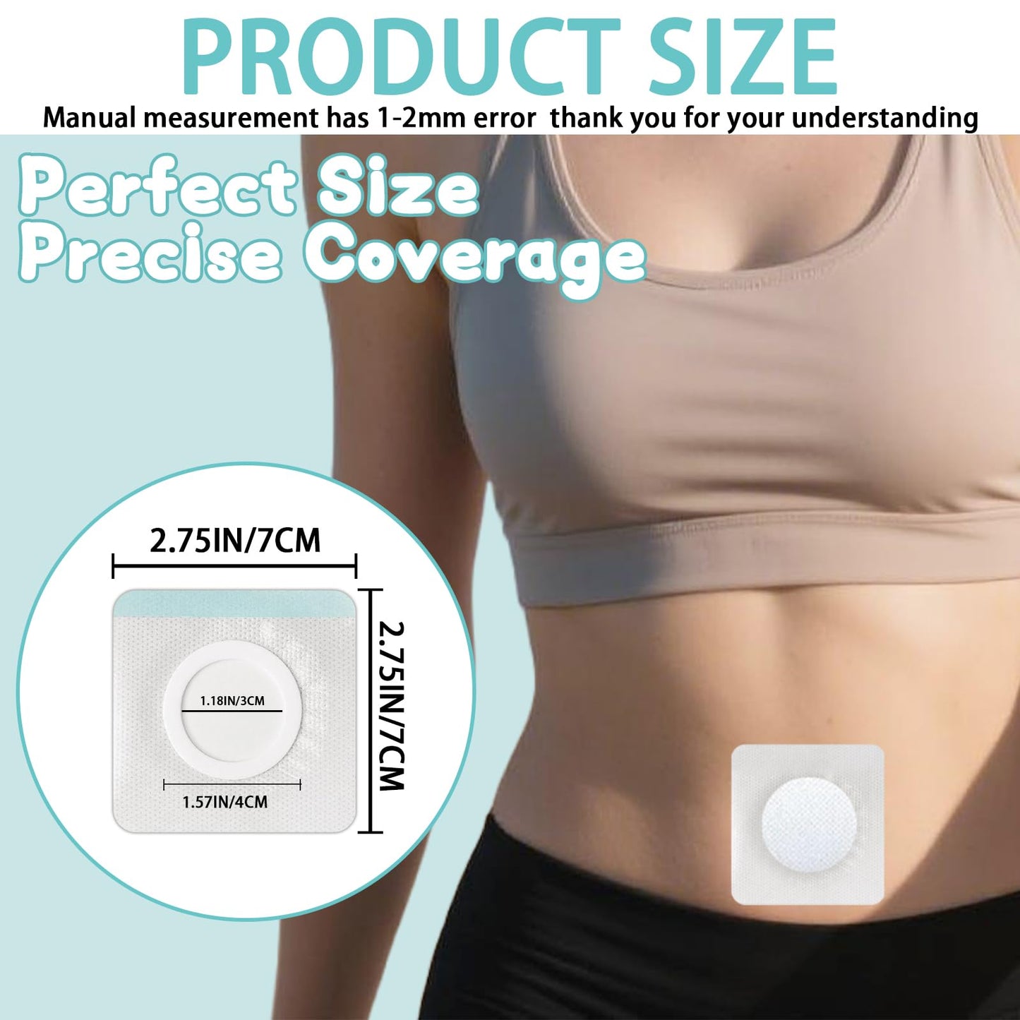Castor Oil Patches – 100 Pcs Belly Button Patches, Leak-Proof & Self-Adhesive