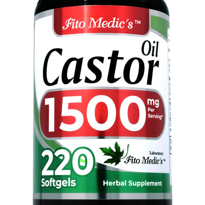 FITO MEDIC'S Lab Castor Oil Pills - 220 Softgels, 1500 mg | Ultra High Absorption