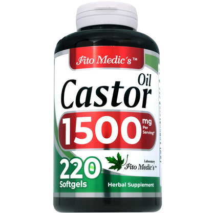 FITO MEDIC'S Lab Castor Oil Pills - 220 Softgels, 1500 mg | Ultra High Absorption