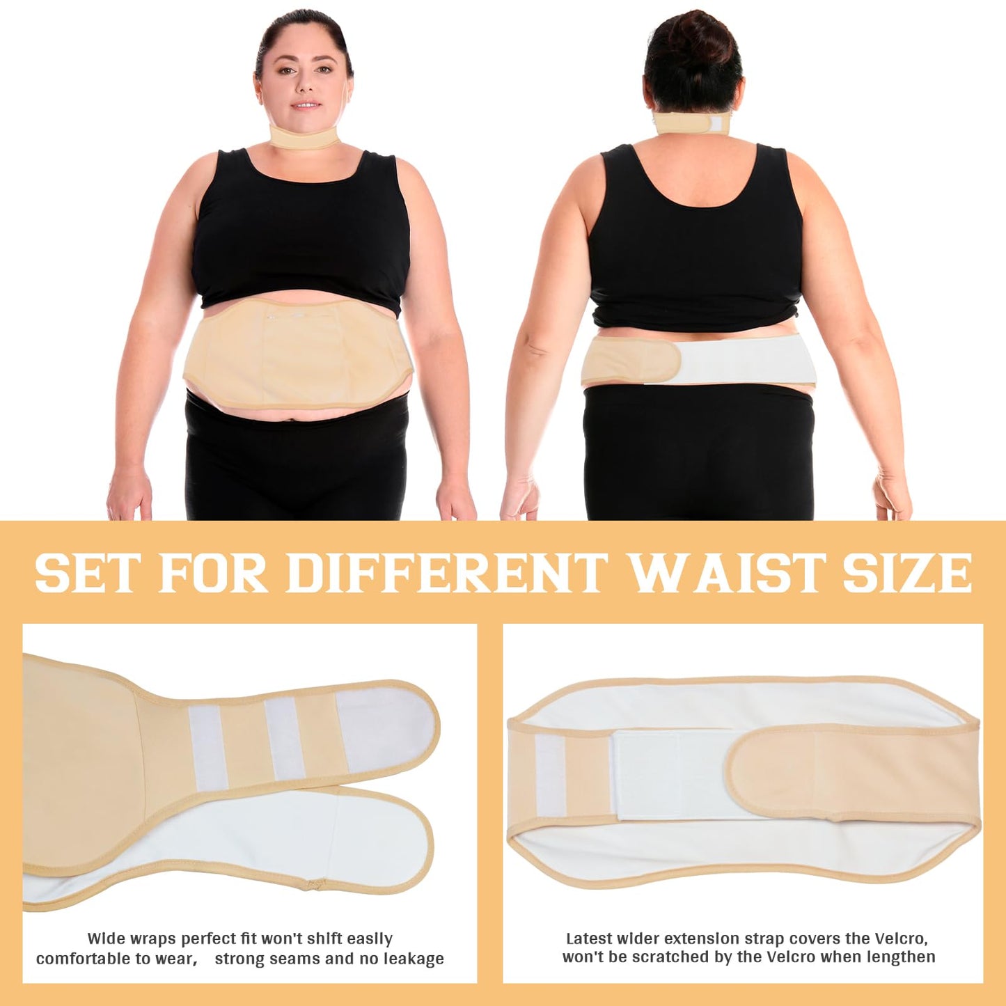 4 PCs Castor Oil Wrap Kit – Reusable Castor Oil Packs, Organic German Cotton