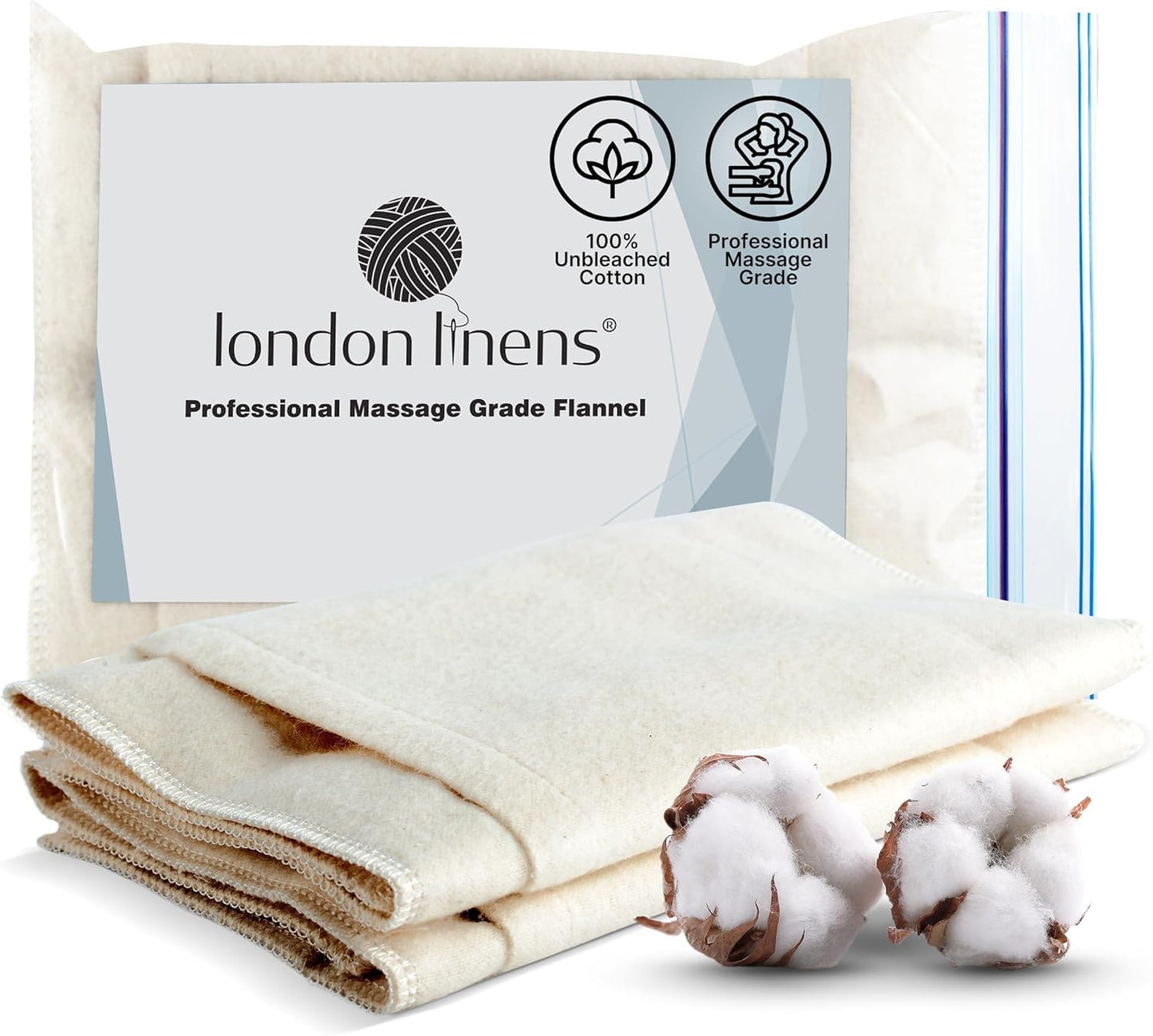 Natural Cotton Flannel Castor Oil Wrap for Liver Detox – 4-Piece Pack