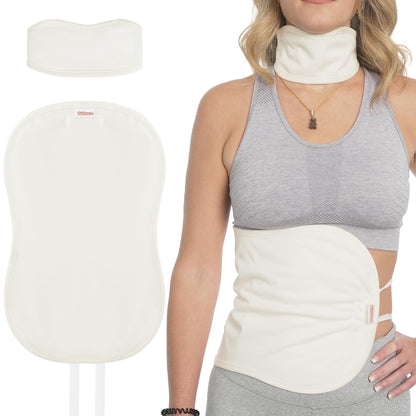 Castor Oil Pack Compress: Liver Detox & Thyroid Kit with Organic Cotton Wrap