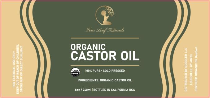 Four Leaf Naturals Organic Castor Oil Pack Wrap Kit – Liver Support, No-Leak Comfort