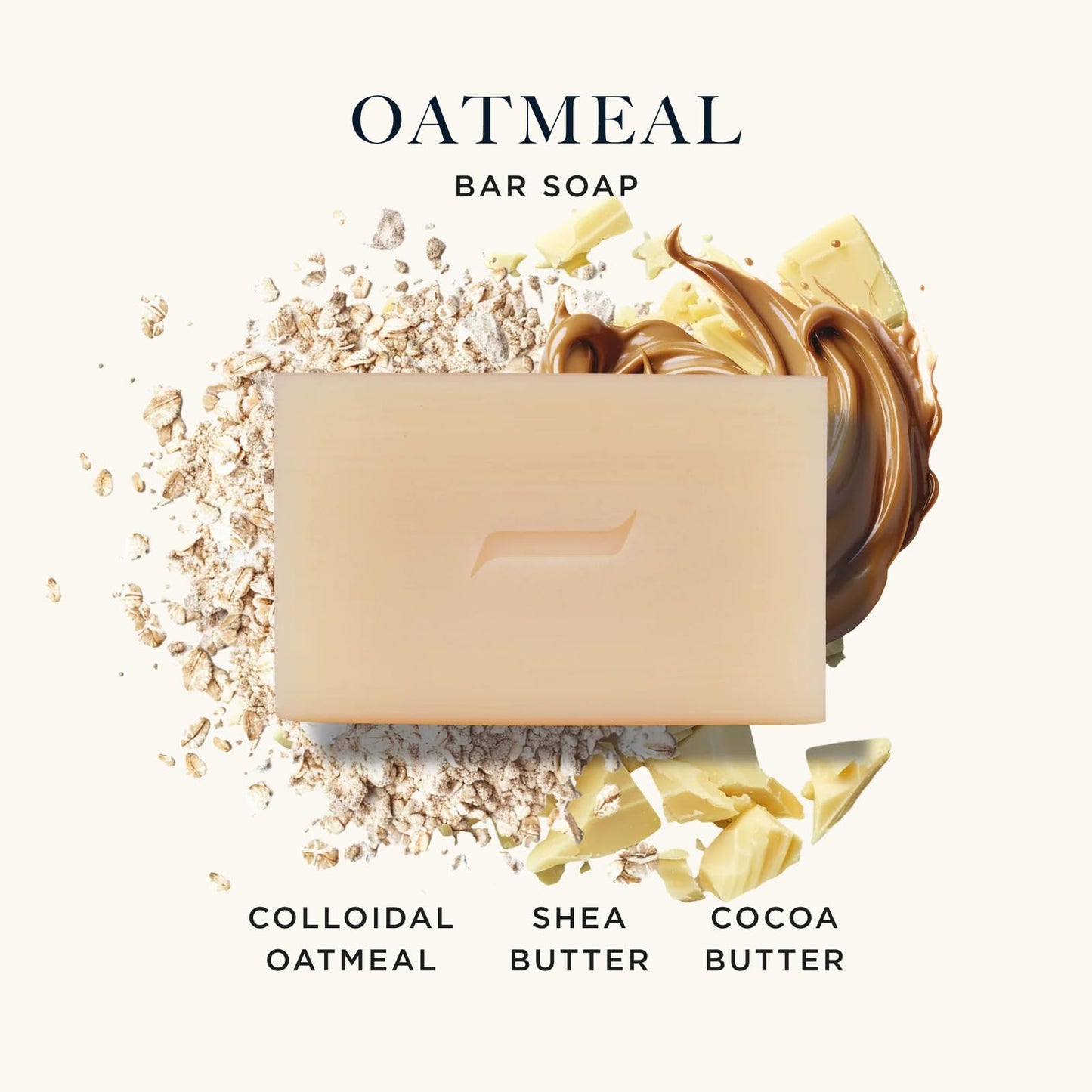 Caswell-Massey Oatmeal Castile Bar Soap – Unscented & Moisturizing (6.4 oz) | Face & Body