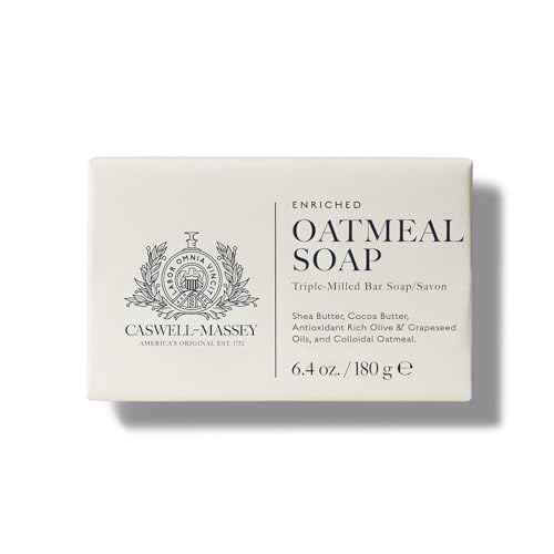 Caswell-Massey Oatmeal Castile Bar Soap – Unscented & Moisturizing (6.4 oz) | Face & Body