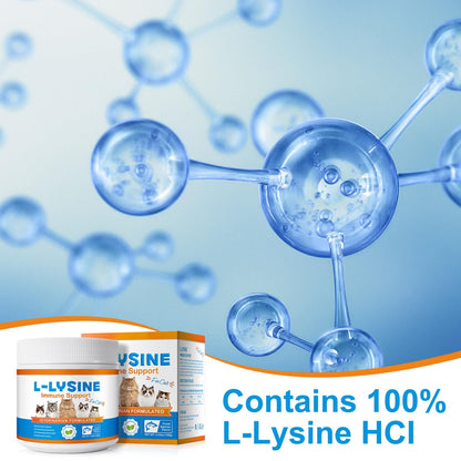 L-Lysine for Cats – 900mg (2 Scoops) Immune Support, Eye & Respiratory Health – 4.23oz (120g)