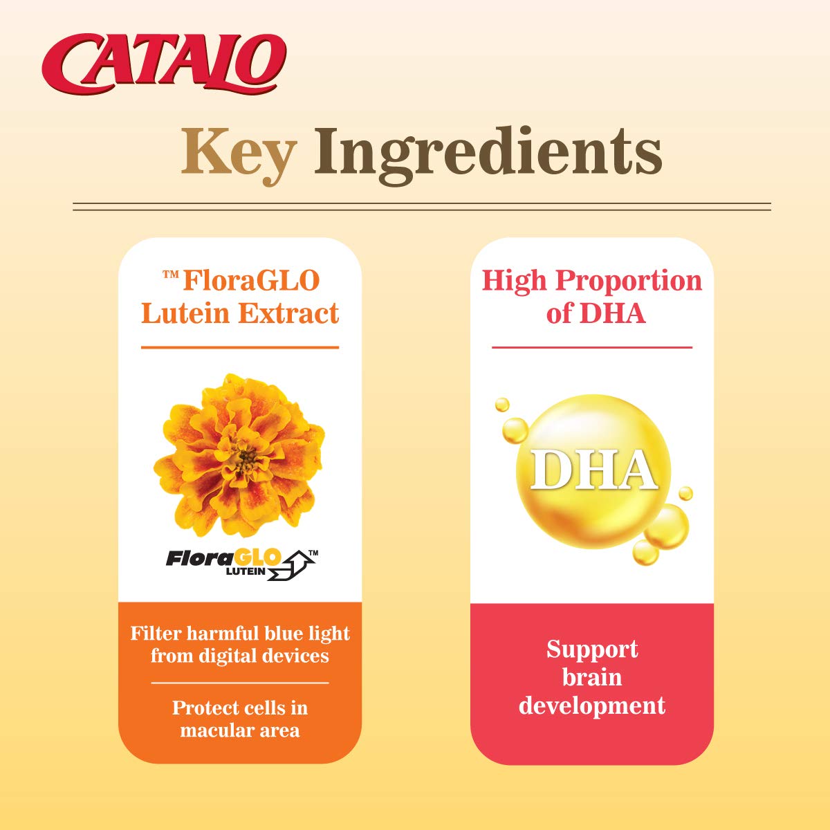 CATAL0 Children’s DHA IQ Formula with Lutein from Marigold Extract – Omega-3 for Kids, Strawberry Flavored Chewable Softgels (200 mg DHA / 42 mg EPA) – Made in USA