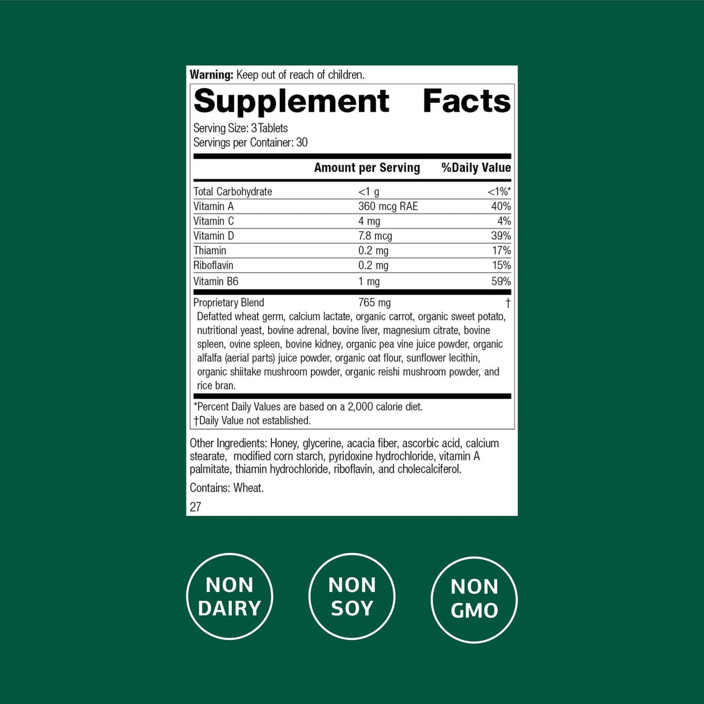 Catalyn by Standard Process - General Well-Being Tablet with Antioxidant Support (Vitamins A, B6 & D) - 90 Tablets