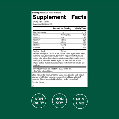 Catalyn by Standard Process - General Well-Being Tablet with Antioxidant Support (Vitamins A, B6 & D) - 90 Tablets