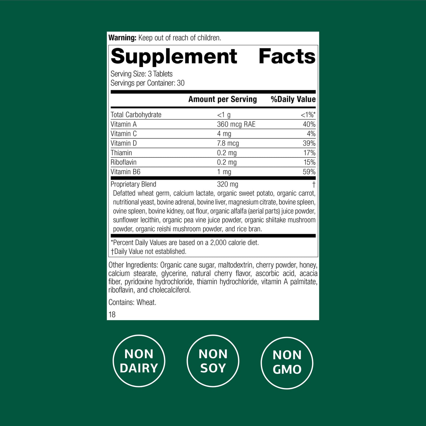 Catalyn Chewable Multivitamin – Whole Food-Based Cell Support – Vitamins A, D & B6 – Non-Dairy & Non-Soy – 90 Tablets