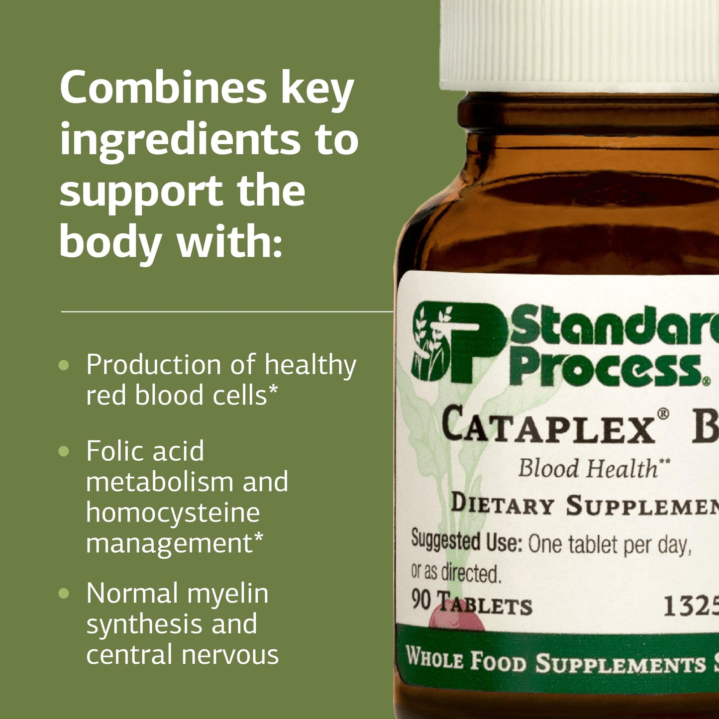 Cataplex B12 by Standard Process - Vitamin B12 for Blood Health & Nervous System (Gluten-Free, 90 Tablets)