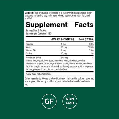 Standard Process Cataplex B-GF - Nervous System & Energy Support - Gluten-Free, Non-Dairy & Non-Soy - 360 Tablets BritishVita | Premium UK Vitamins & Wellness Supplements