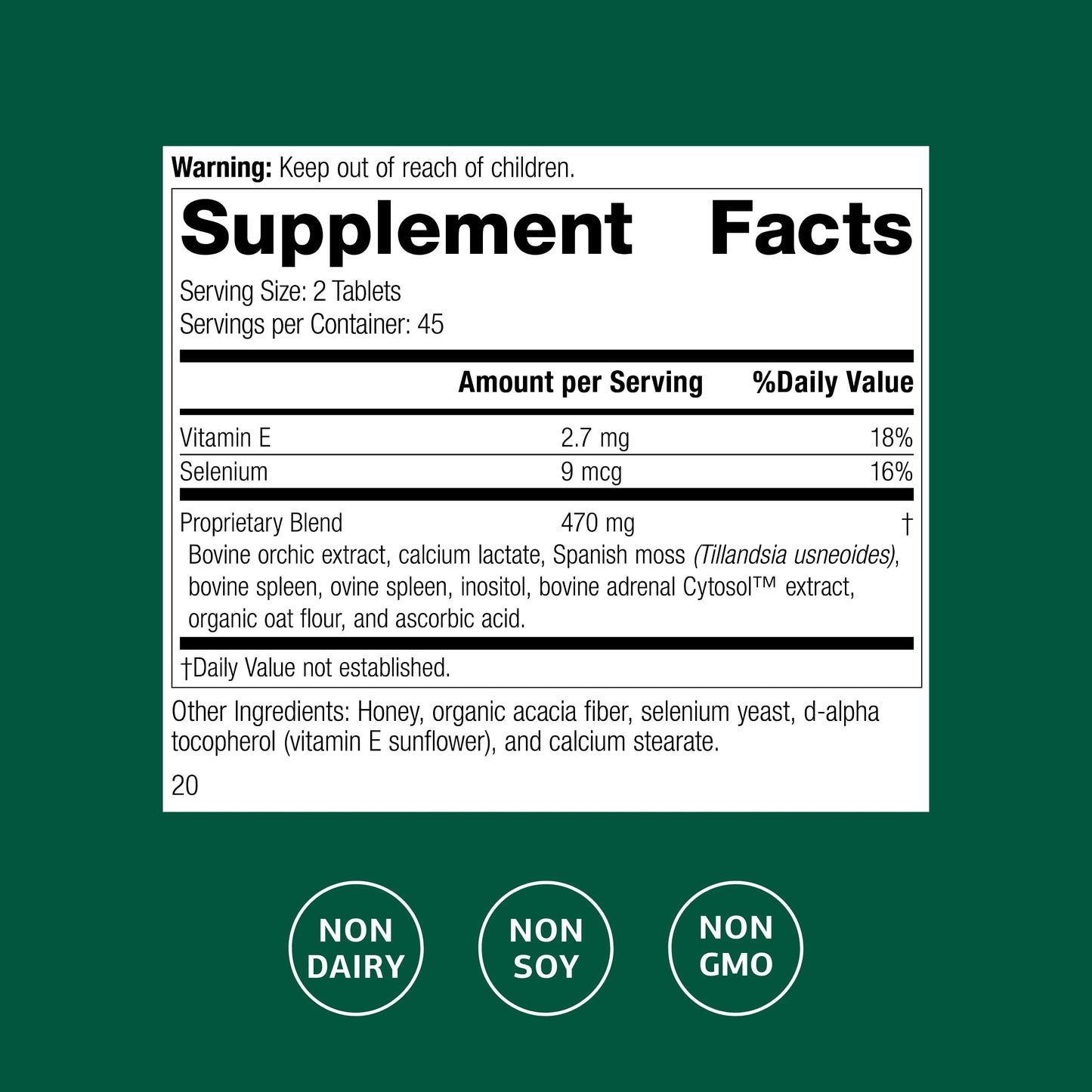 Cataplex E2 by Standard Process – Vitamin E & Selenium for Heart Health (90 Tablets)