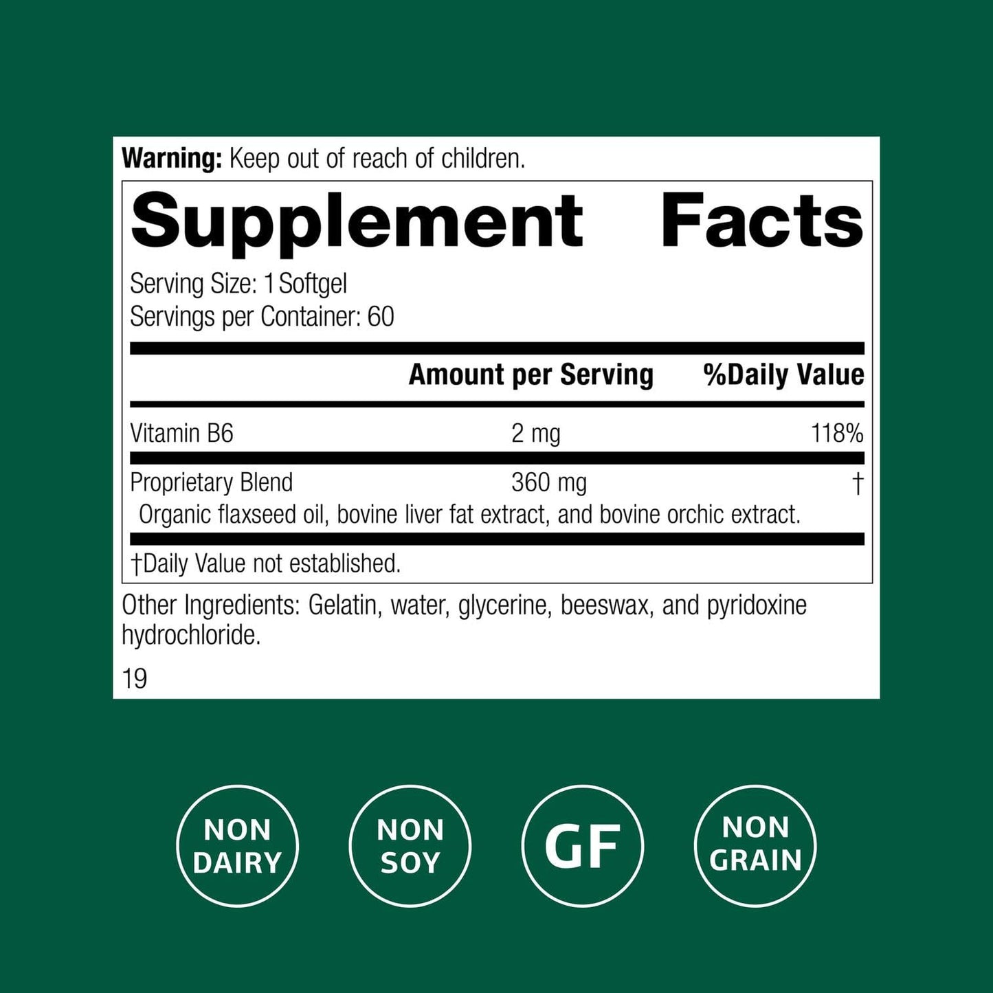 Standard Process Cataplex F – Whole Food Supplement for Metabolism, Skin & Hair Health | Flaxseed Oil, Vitamin B6 | 60 Softgels, Pack of 2