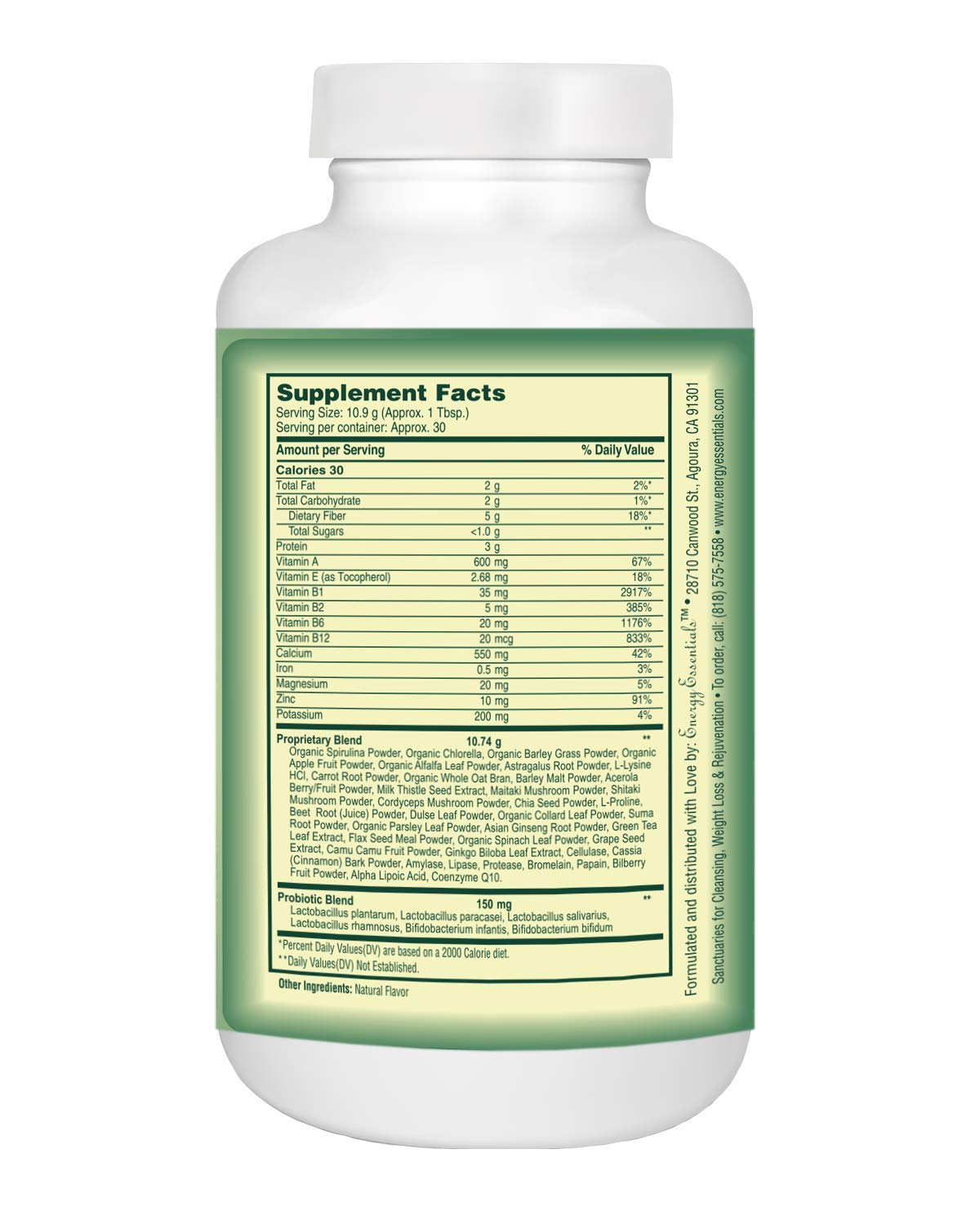 Catie's Organic Greens – Vegan, Non-GMO Green Superfood (12 oz, 30 Servings)