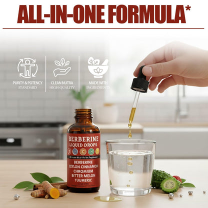 Cavora Ceylon Cinnamon Berberine Liquid Drops – Plant-Based Daily Wellness