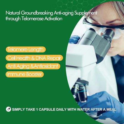 CAW Nano Cycloastragenol 98% 5mg 30 Caps | Anti-Aging Telomere Plus | Non-GMO, Made in USA | Better Absorption | Enteric-Coated Vegetarian Capsules (3 Bottles