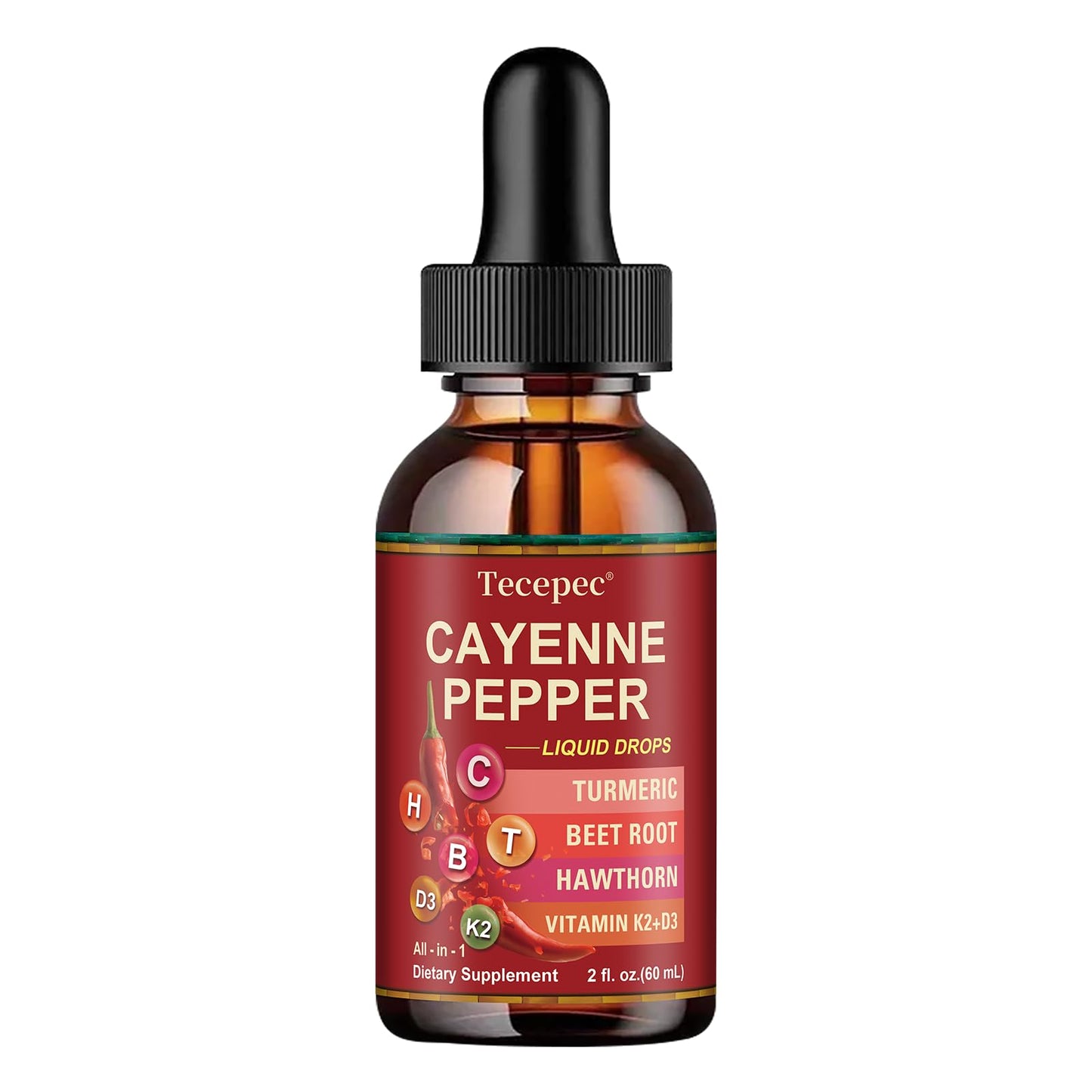 Cayenne Pepper Drops (2 Pack) – Immune & Digestion Support (60ml x2)