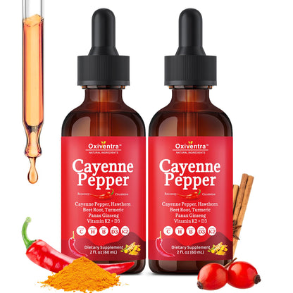 Cayenne Pepper Drops Liquid Supplement – Smooth & Sweet (4 fl oz)