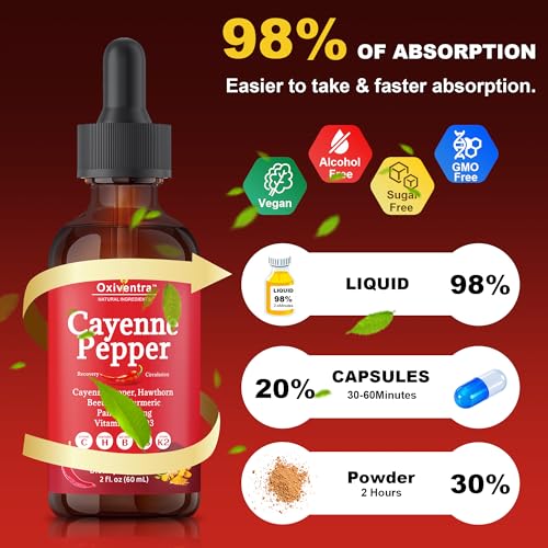Cayenne Pepper Drops Liquid Supplement – Smooth & Sweet (4 fl oz)