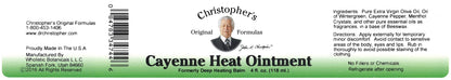 Christopher's Original Formulas Cayenne Heat Ointment – Warming Herbal Topical for Discomfort & Circulation (4 fl oz)