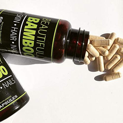 Beautifully Bamboo Ultra Vitamin for Hair, Skin & Nails | Bamboo Silica, Biotin (60 capsules)