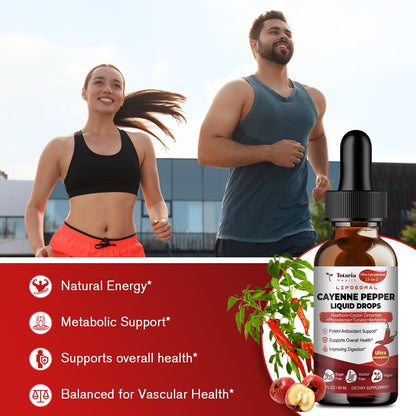 Cayenne Pepper Drops Liposomal Liquid Supplement – 13-in-1 Metabolic & Heart Health