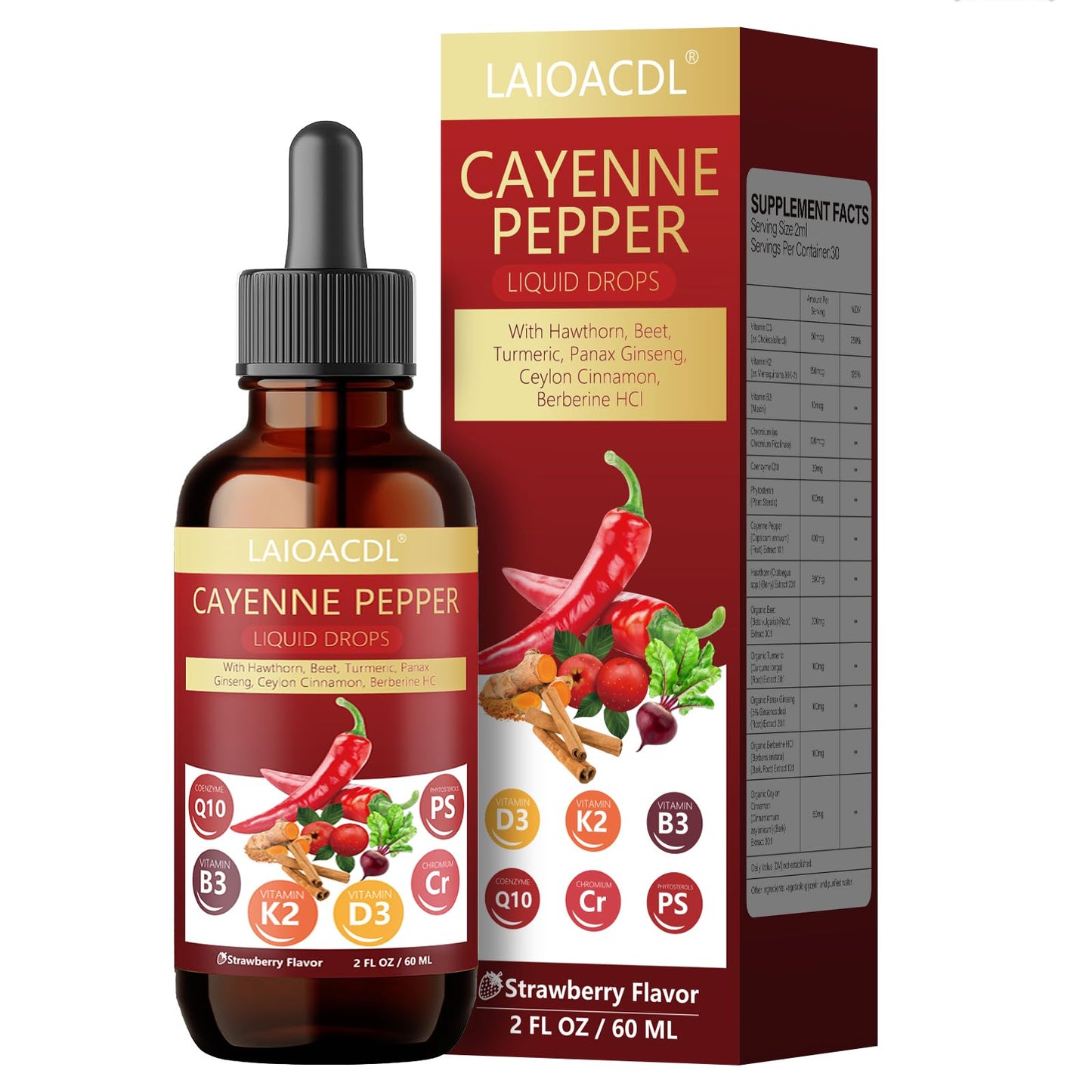 13-in-1: Cayenne Pepper Drops, Beetroot Drops & More | Natural Wellness Formula