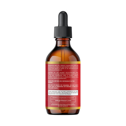 Cayenne Pepper Drops - Liquid Supplement with Hawthorn, D3+K2, Beet Root, Turmeric, Cinnamon, Ginseng & Berberine (2oz/60ml) Vegan