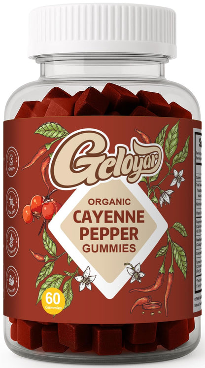 Cayenne Pepper Gummies with Hawthorn Berry — Cardiovascular & Immune Support (60 Count)