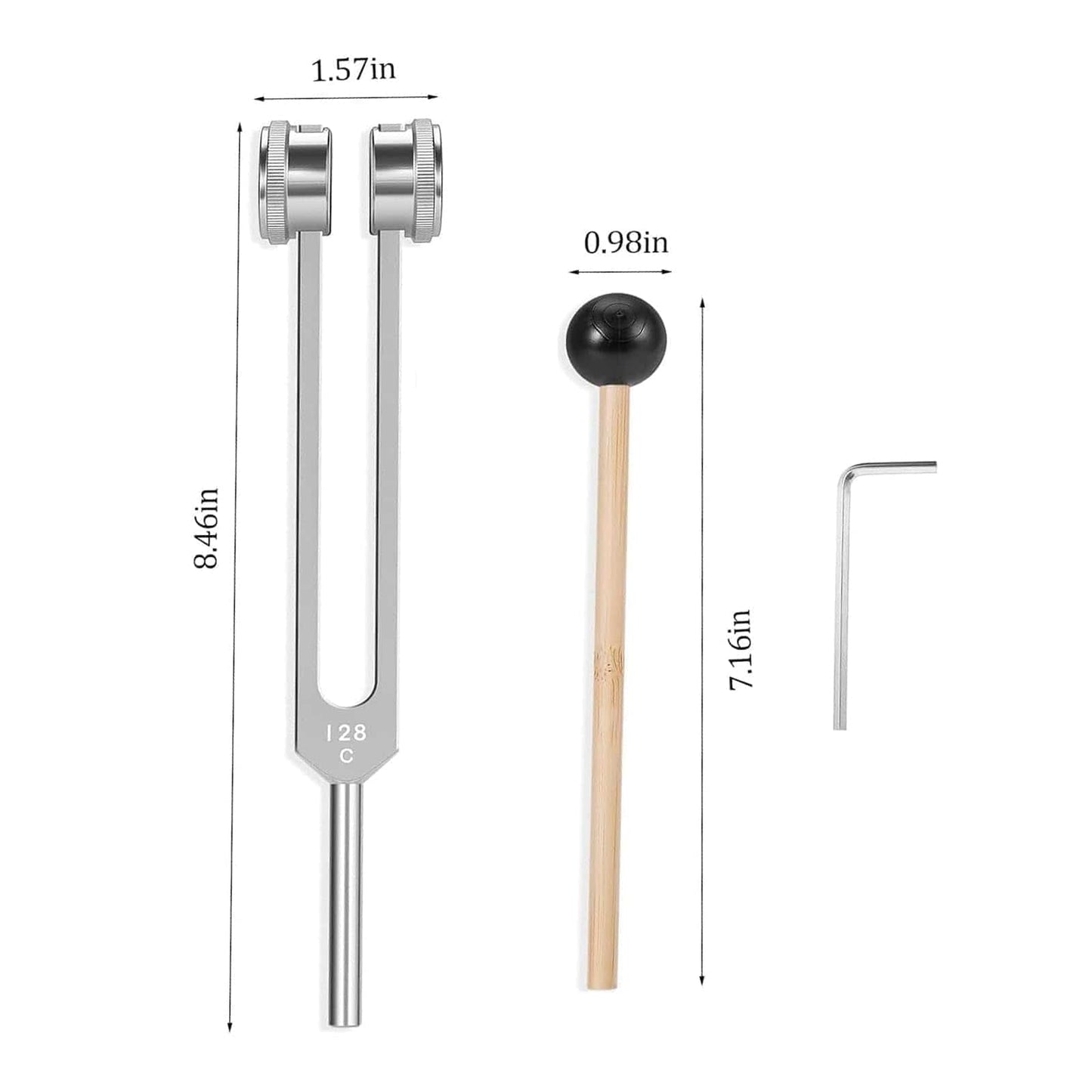 CBCJIEHUXL 128 Hz Weighted Tuning Fork – Medical-Grade Healing & Sound Therapy