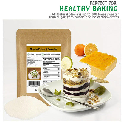 CCnature Pure Stevia Extract Powder 148g (5.2oz) - Zero Calorie, No Erythritol