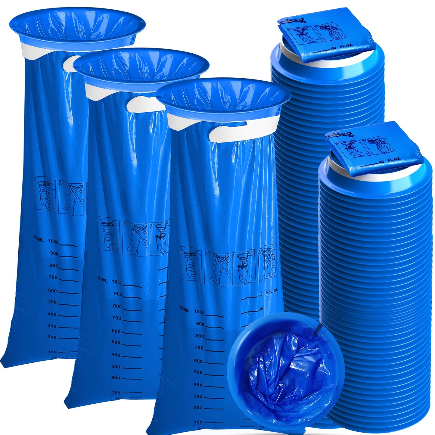 CDThinkingU Emesis Bags 1000ml Leak-Proof, Odor-Control | 100 Pack