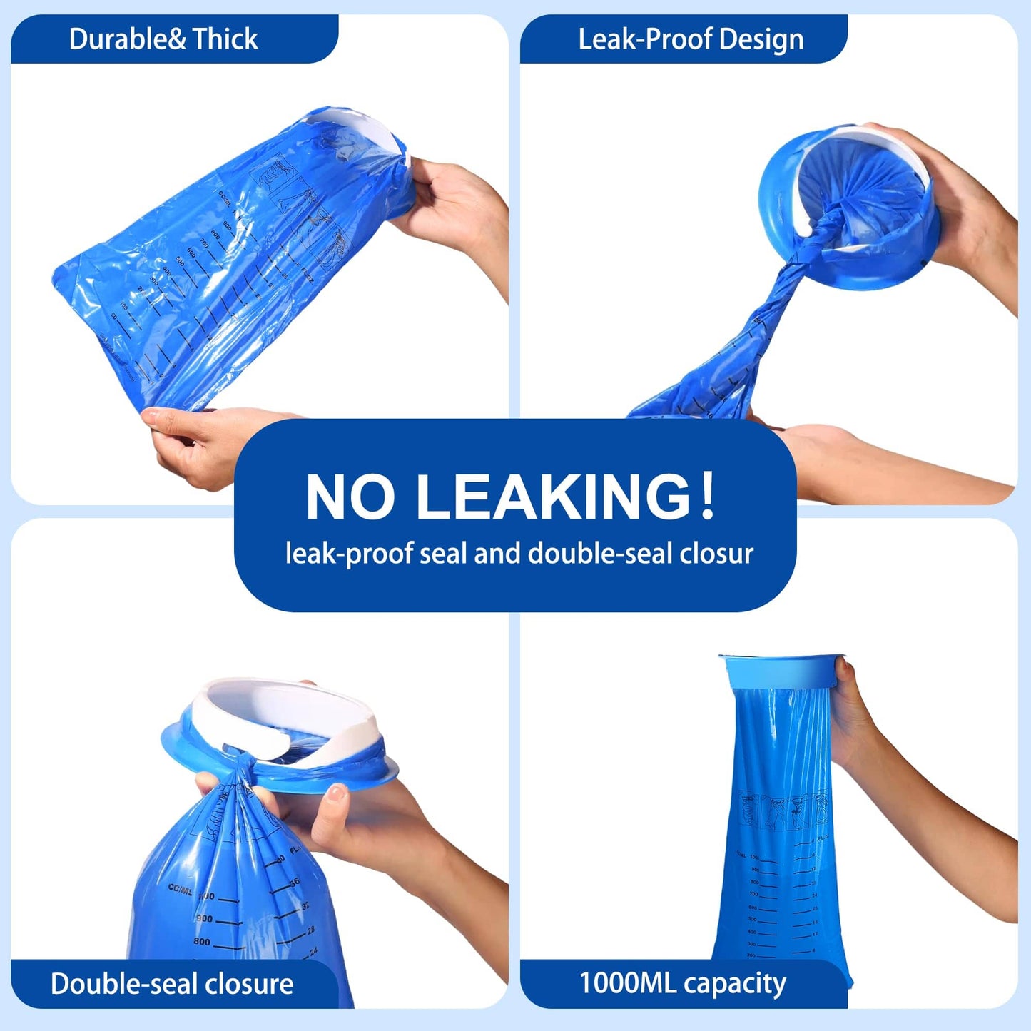CDThinkingU Vomit Emesis Bags – 150 Pack, 1000ml, Leak-Proof Medical-Grade