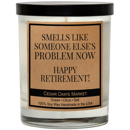 CEDAR CRATE MARKET Soy Wax Candle – Retirement Gift for Women & Men (USA Made)